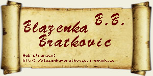 Blaženka Bratković vizit kartica